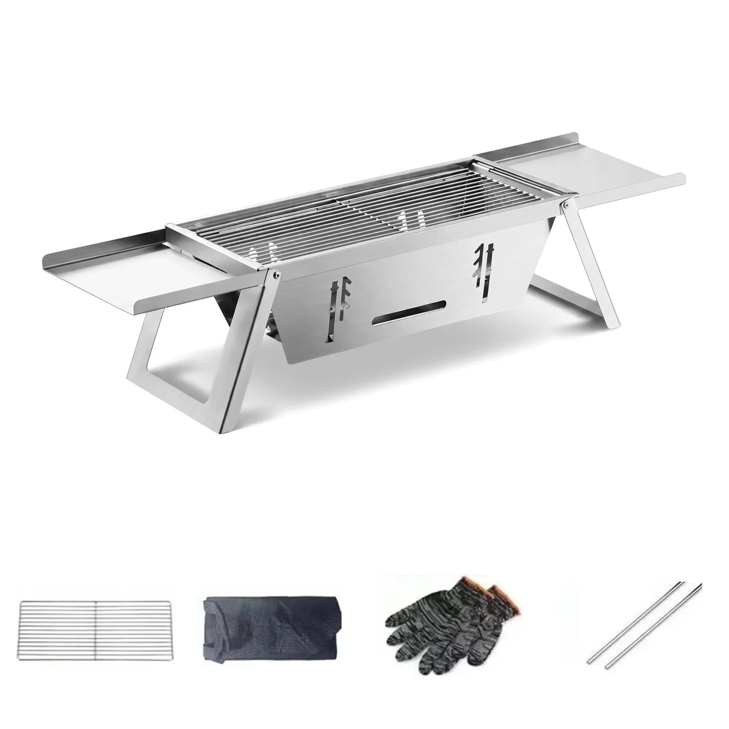 Terra Steel – Tragbarer Edelstahlgrill (DE)