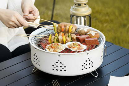 Terra Élégance – Eleganter weißer Edelstahlgrill (DE)