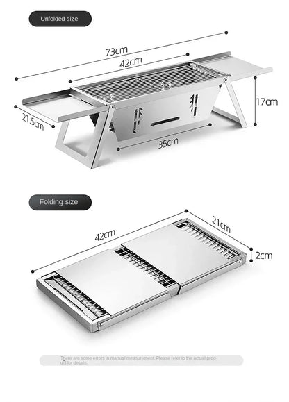 Terra Steel – Tragbarer Edelstahlgrill (DE)