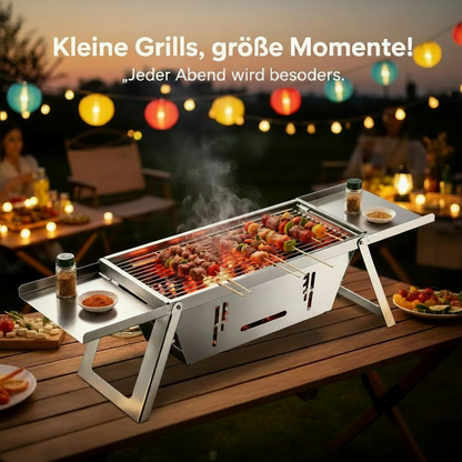 Terra Steel – Tragbarer Edelstahlgrill (DE)