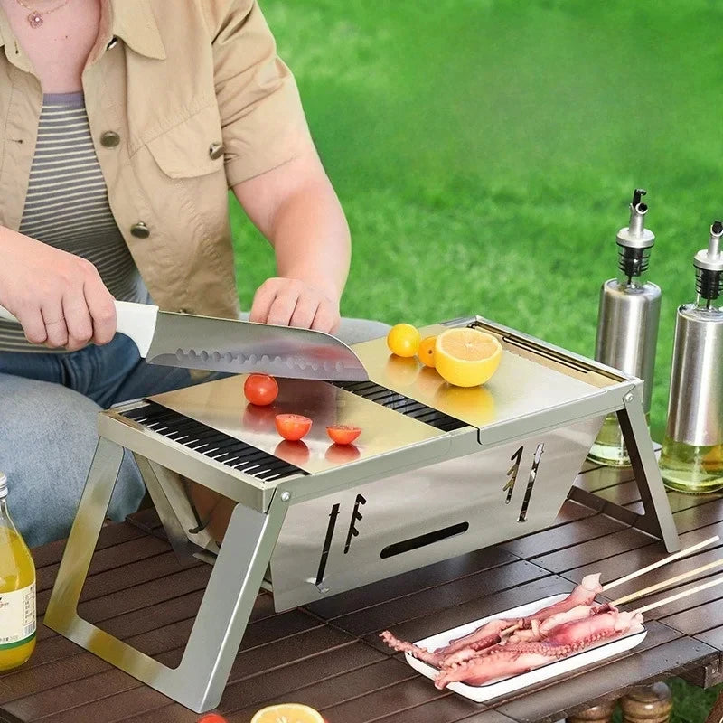 Terra Steel – Tragbarer Edelstahlgrill (DE)